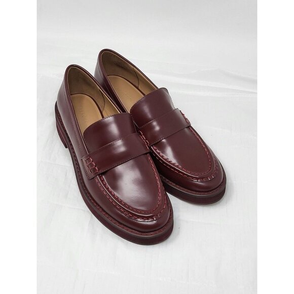 AEROSOLES Burgundy Loafers - Picture 1 of 8